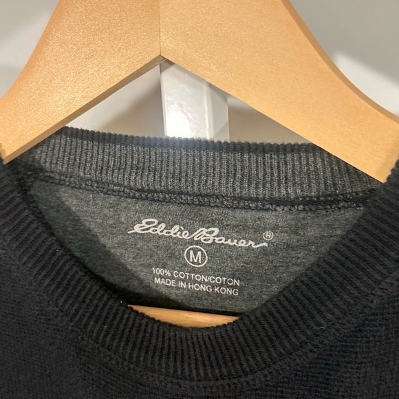 90’s Hong Kong Eddie Bauer Knit Stripe Crewneck – Vintage Soft Thick Cotton (M) - Picture 4 of 6